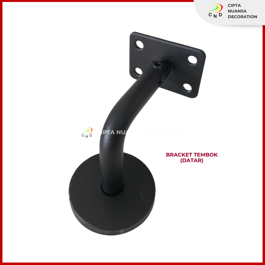 Bracket Tembok Hitam Doff