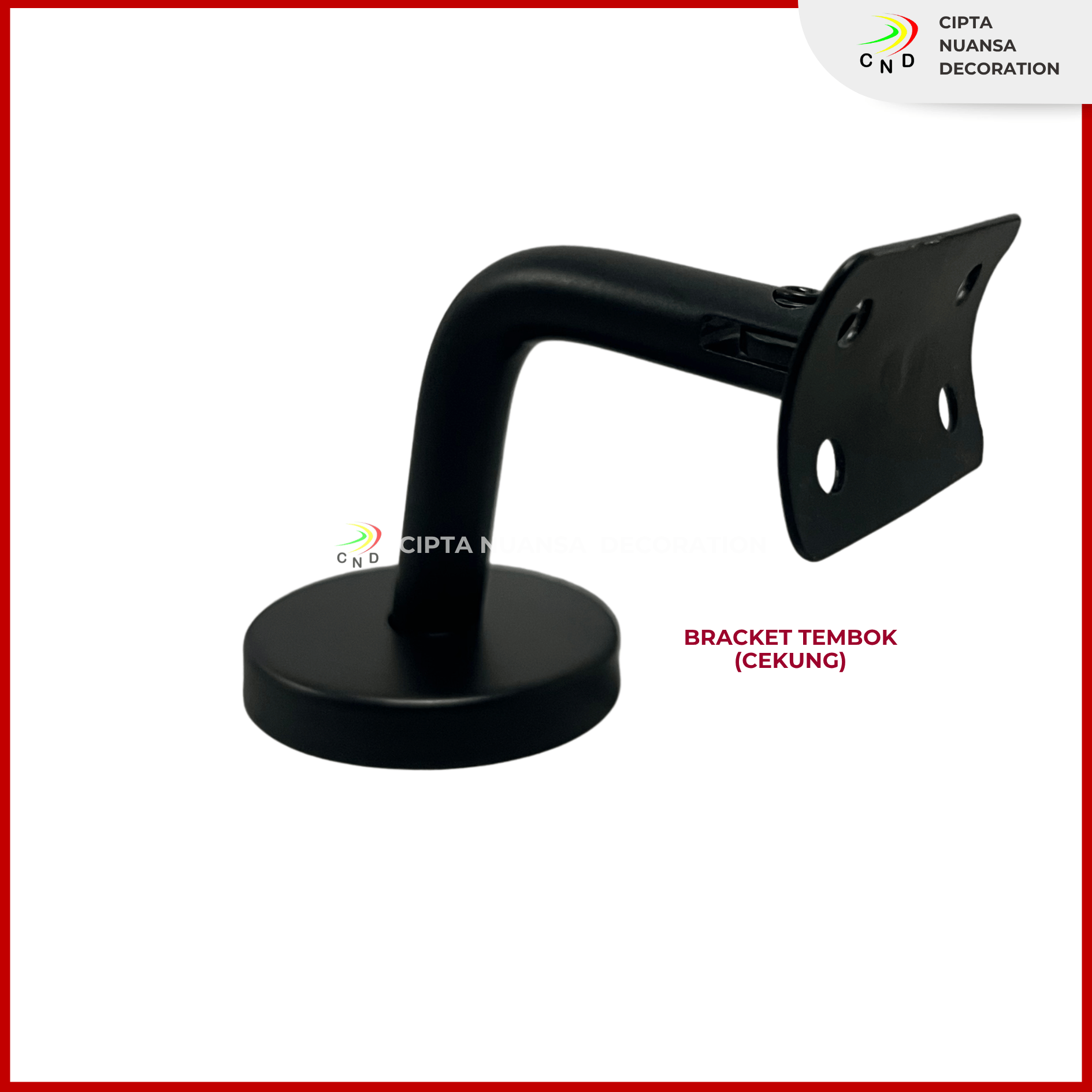 Bracket Tembok Hitam Doff