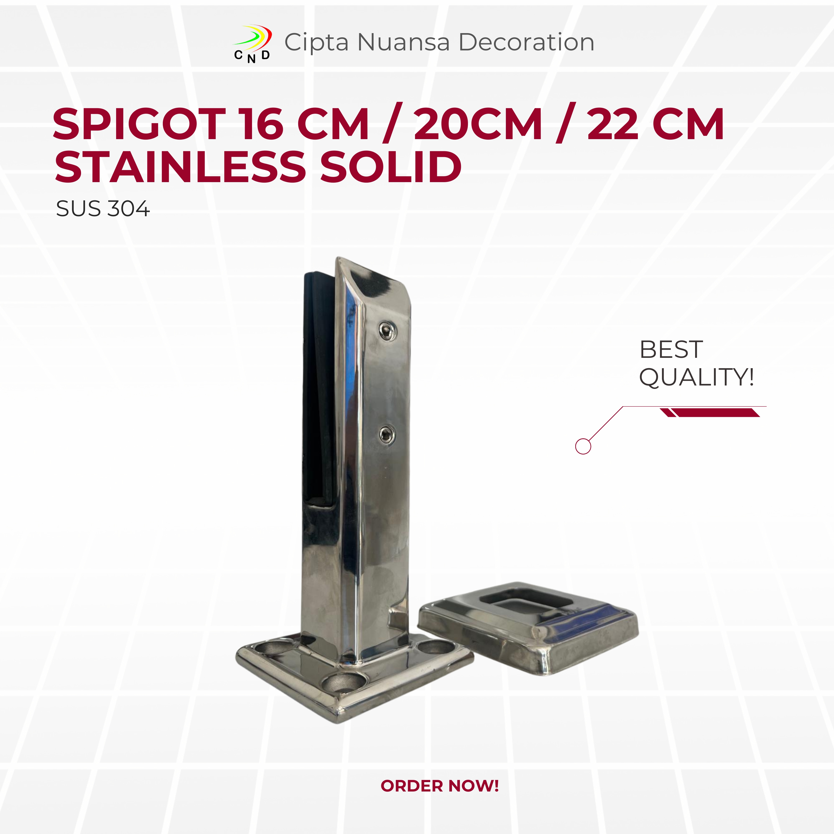 Spigot Kaca Stainless