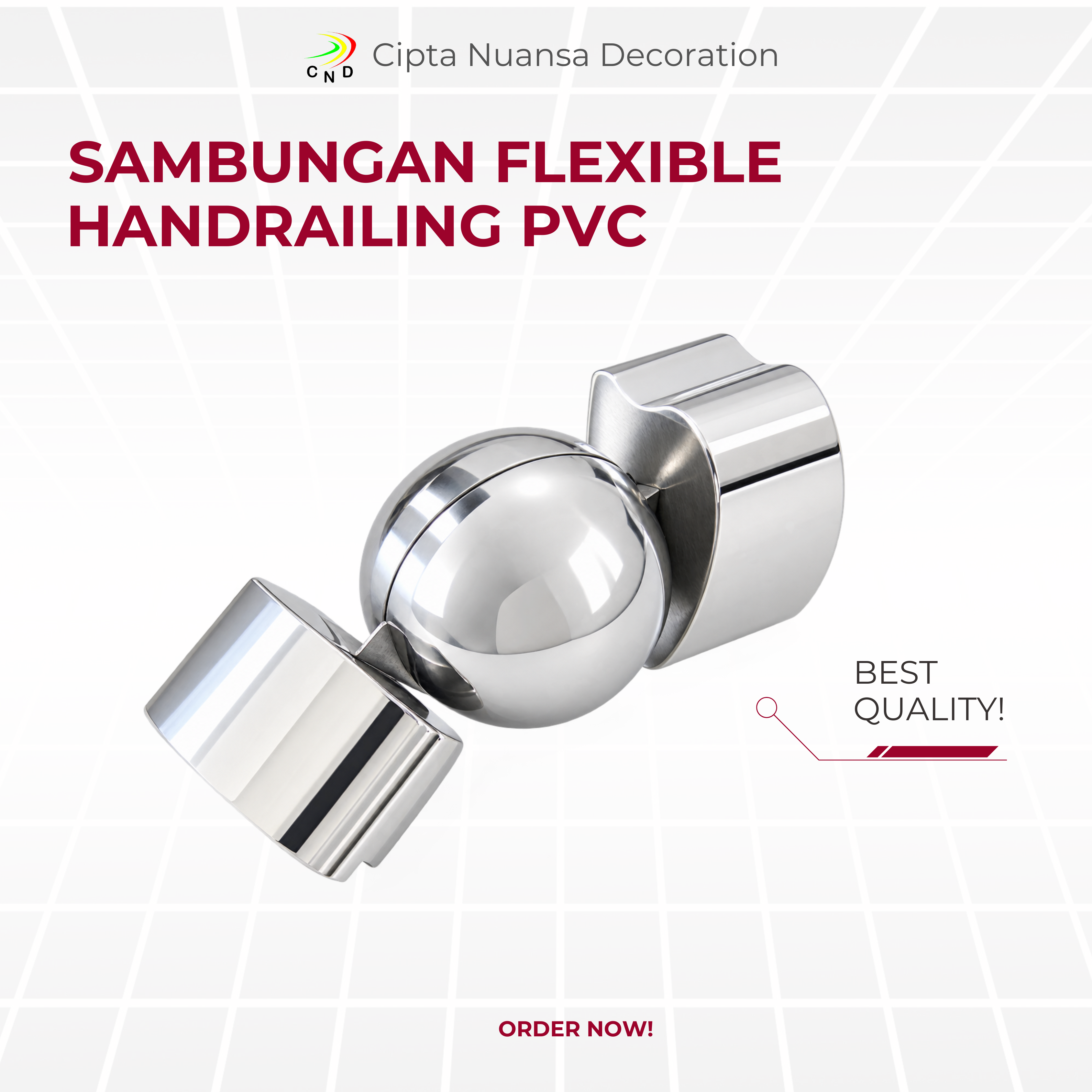 SAMBUNGAN FLEXIBLE HANDRAILING PVC